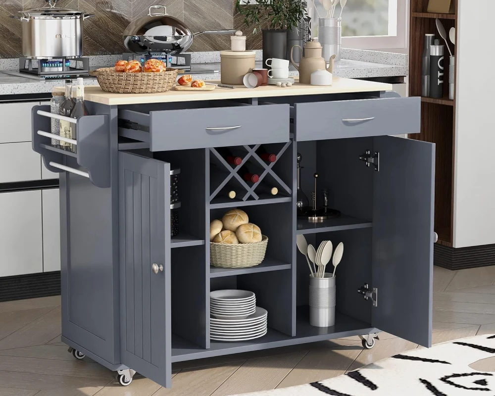 modern kitchen island storage